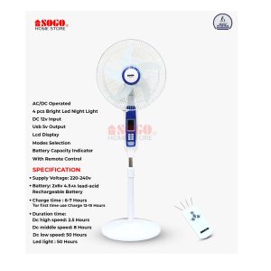 Sogo Reechargeable fan JPN 650 R